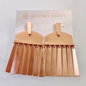 Kendra Scott Rose Gold Metallic “Layne” Earrings